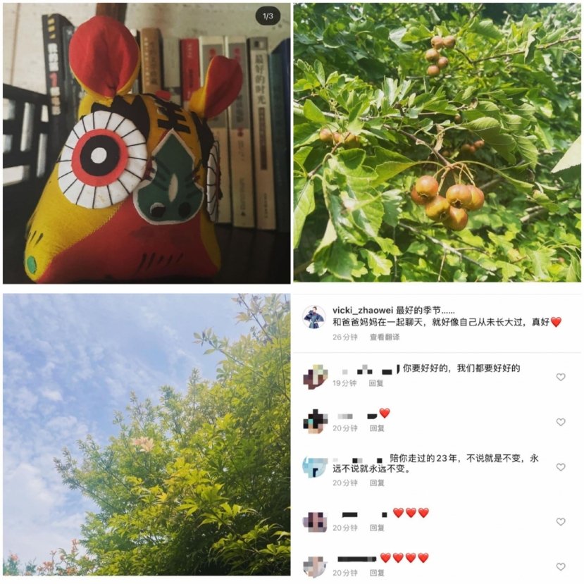 Bài đăng mới nhất của Triệu Vy trên trang Instagram. Ảnh IG Bài đăng mới nhất của Triệu Vy trên trang Instagram. Ảnh IG