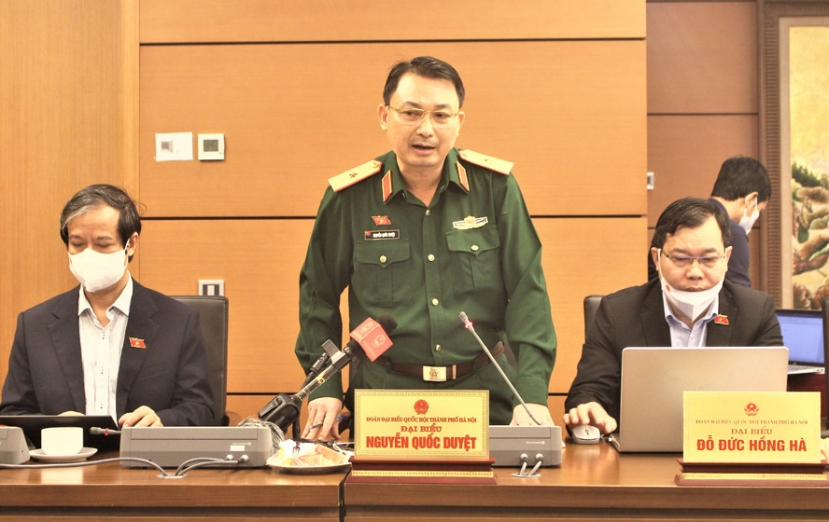 Đại biểu Nguyễn Quốc Duyệt (Đoàn thành phố Hà Nội) phát biểu. Đại biểu Nguyễn Quốc Duyệt (Đoàn thành phố Hà Nội) phát biểu.