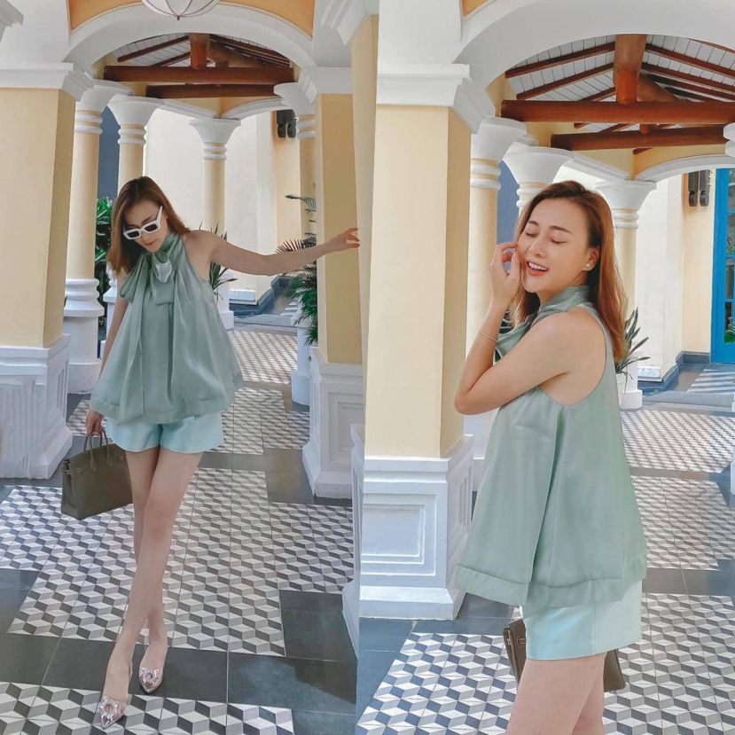 Xả vai 'vợ' Mạnh Trường, Phương Oanh khiến netizen 'đứng hình' với thân hình khác xa với màn ảnh - Ảnh 1 Xả vai 'vợ' Mạnh Trường, Phương Oanh khiến netizen 'đứng hình' với thân hình khác xa với màn ảnh - Ảnh 1