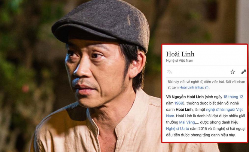 Hoài Linh cũng từng gặp phải việc bị chỉnh sửa thông tin trên trang Wikipedia. Ảnh internet Hoài Linh cũng từng gặp phải việc bị chỉnh sửa thông tin trên trang Wikipedia. Ảnh internet
