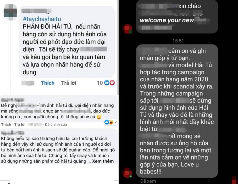 Hải Tú hứng trọn cơn thịnh nộ của antifan khi đồng loạt bị tấn công vào các nhãn hàng. Ảnh: Facebook Hải Tú hứng trọn cơn thịnh nộ của antifan khi đồng loạt bị tấn công vào các nhãn hàng. Ảnh: Facebook