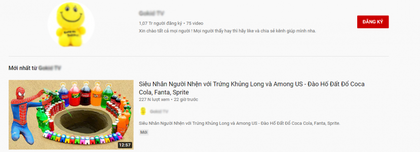 Kênh Youtube câu view này hiện đang có lượt tăng trưởng khá nhanh. Ảnh chụp màn hình Kênh Youtube câu view này hiện đang có lượt tăng trưởng khá nhanh. Ảnh chụp màn hình
