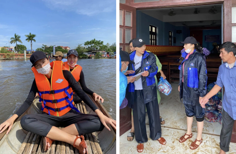 Kỳ Duyên được biết đến là mọt trong những chân dài chăm chỉ đi làm từ thiện. Ảnh: Internet Kỳ Duyên được biết đến là mọt trong những chân dài chăm chỉ đi làm từ thiện. Ảnh: Internet