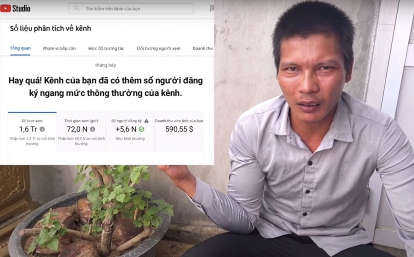 Theo tiết lộ của Lộc Fuho mức thu nhập của anh không hề 'khủng' như nhiều người vẫn nghĩ. Ảnh: Internet Theo tiết lộ của Lộc Fuho mức thu nhập của anh không hề 'khủng' như nhiều người vẫn nghĩ. Ảnh: Internet