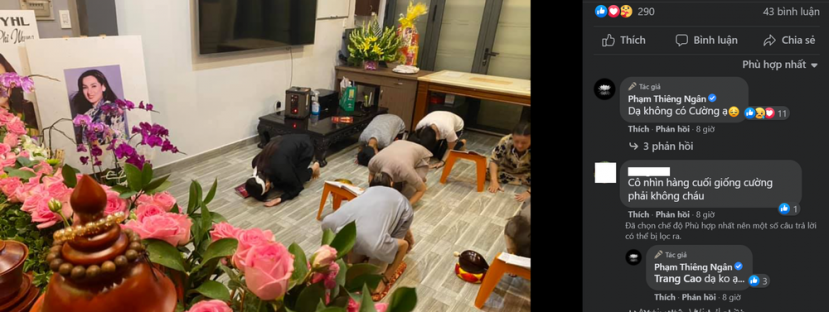 Hình ảnh mới đây cho thấy không có sự xuất hiện của Hồ Văn Cường trong lễ thất của Phi Nhung. Ảnh: Facebook Hình ảnh mới đây cho thấy không có sự xuất hiện của Hồ Văn Cường trong lễ thất của Phi Nhung. Ảnh: Facebook