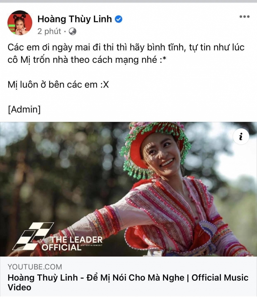 Để Mị Hoàng Thùy Linh nói cho bạn nghe đề thi môn Văn THPT Quốc gia 2021! Để Mị Hoàng Thùy Linh nói cho bạn nghe đề thi môn Văn THPT Quốc gia 2021!