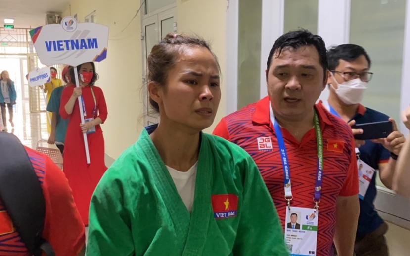 Tô Thị Trang chia sẻ cảm xúc sau khi giành HCV đầu tiên cho Thể thao Việt Nam ở SEA Games 31. Ảnh: FB Tô Thị Trang chia sẻ cảm xúc sau khi giành HCV đầu tiên cho Thể thao Việt Nam ở SEA Games 31. Ảnh: FB