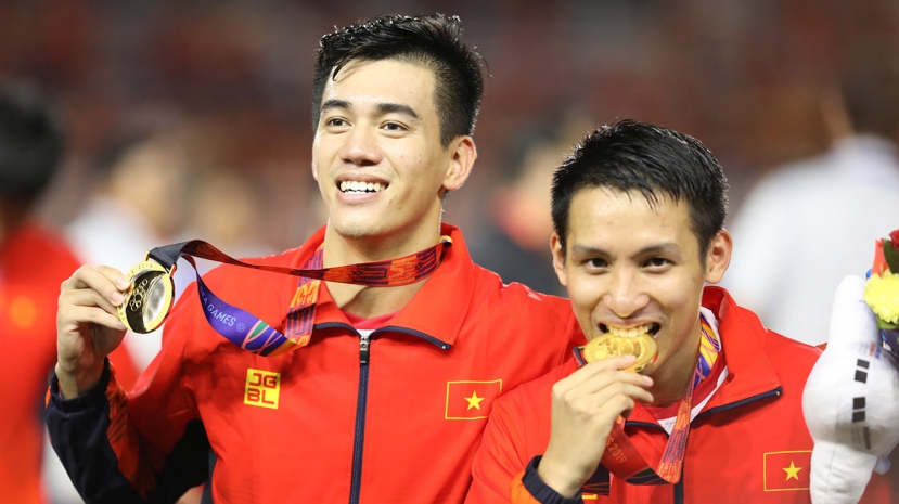 Tiến Linh giành tấm HCV lịch sử tại SEA Games 30. Ảnh: VFF Tiến Linh giành tấm HCV lịch sử tại SEA Games 30. Ảnh: VFF