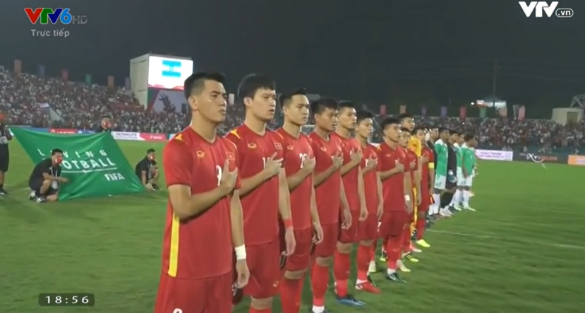 U23 Việt Nam làm lễ chào cờ U23 Việt Nam làm lễ chào cờ