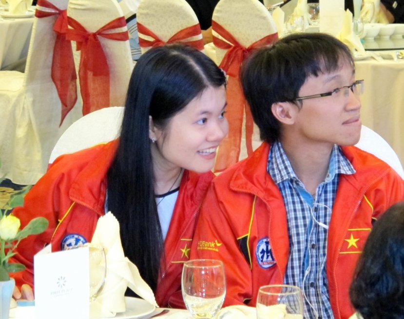 Trường Sơn cùng Thảo Nguyên trở thành cặp đôi Vàng của đoàn TTVN. Ảnh: Internet Trường Sơn cùng Thảo Nguyên trở thành cặp đôi Vàng của đoàn TTVN. Ảnh: Internet