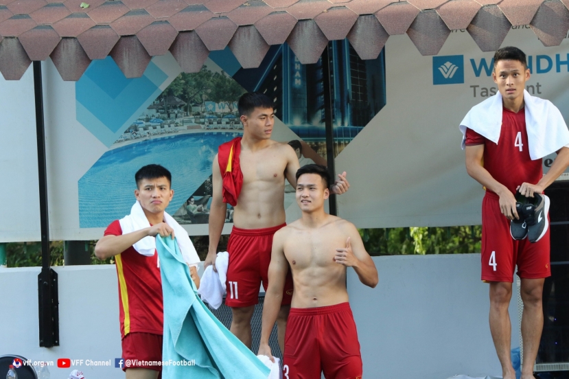 Trung vệ Thanh Bình sẽ trở lại ở trận gặp U23 Hàn Quốc. Ảnh: VFF Trung vệ Thanh Bình sẽ trở lại ở trận gặp U23 Hàn Quốc. Ảnh: VFF