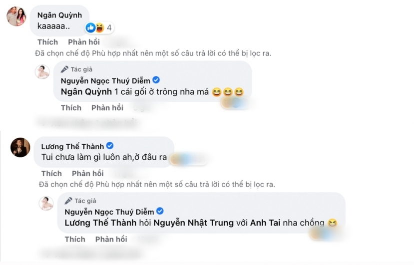 Thuý Diễm lên tiếng thanh minh khi bị chồng hỏi (Ảnh: Chụp màn hình) Thuý Diễm lên tiếng thanh minh khi bị chồng hỏi (Ảnh: Chụp màn hình)