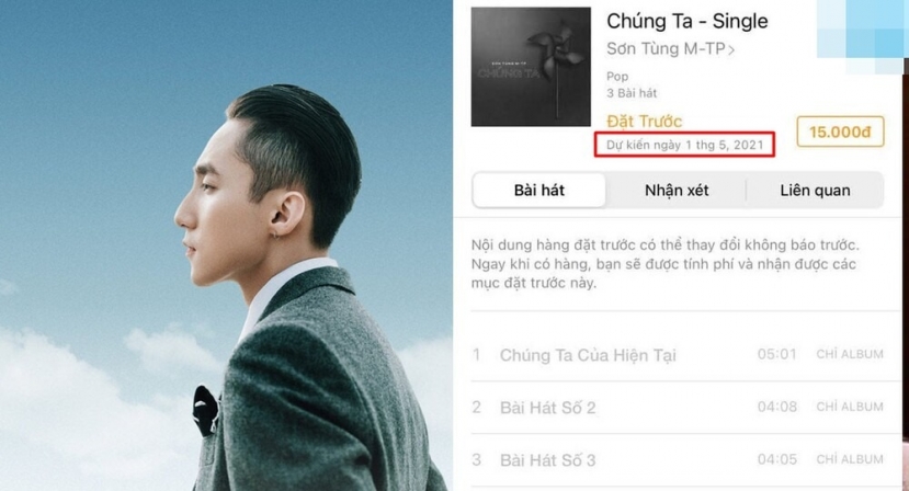 Theo đúng kế hoạch, đứa con tinh thần tiếp theo của Sơn Tùng sẽ ra mắt vào ngày 1 tháng 5 tới. Ảnh: Internet Theo đúng kế hoạch, đứa con tinh thần tiếp theo của Sơn Tùng sẽ ra mắt vào ngày 1 tháng 5 tới. Ảnh: Internet