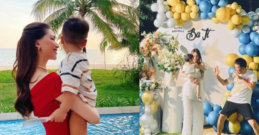 Hai nữ nghệ sĩ đều khéo léo giấu mặt con trên MXH. Ảnh: FBNV Hai nữ nghệ sĩ đều khéo léo giấu mặt con trên MXH. Ảnh: FBNV