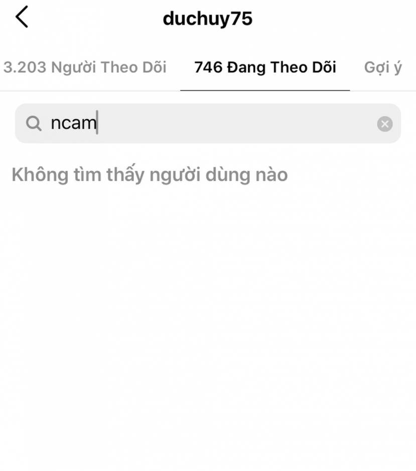Trên Instagram, vị doanh nhân không còn theo dõi Cẩm Đan. Ảnh: IG Trên Instagram, vị doanh nhân không còn theo dõi Cẩm Đan. Ảnh: IG