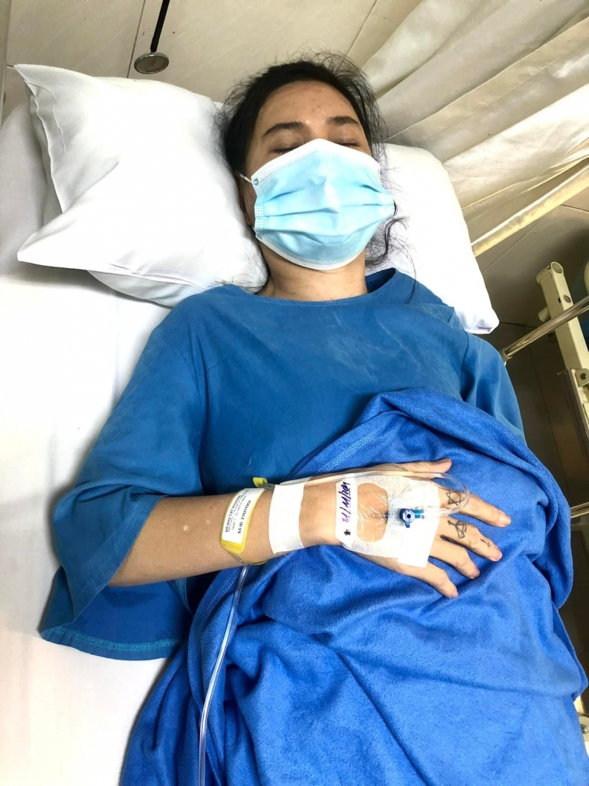 Cát Phượng nhập viện khi sức khỏe bất ngờ xuống cấp. Ảnh: FBNV Cát Phượng nhập viện khi sức khỏe bất ngờ xuống cấp. Ảnh: FBNV