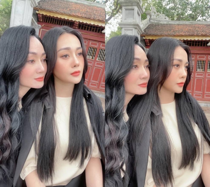 Góc nghiêng đẹp tự nhiên của Quách Thu Phương chẳng hề kém cạnh 'con dâu' Phương Oanh. Ảnh: FBNV Góc nghiêng đẹp tự nhiên của Quách Thu Phương chẳng hề kém cạnh 'con dâu' Phương Oanh. Ảnh: FBNV