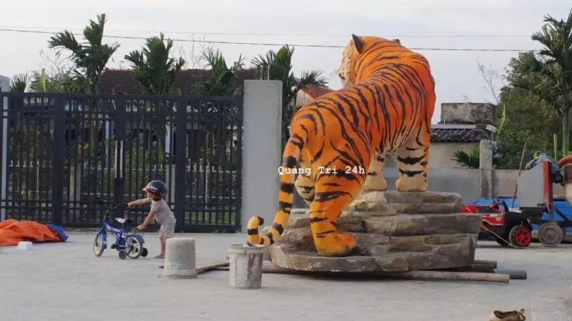 Tượng hổ này được cư dân mạng hết lời ngợi khen. Ảnh: FB Tượng hổ này được cư dân mạng hết lời ngợi khen. Ảnh: FB