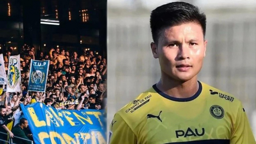 CĐV Pau FC gây sức ép cho Quang Hải sau thành tích không tốt của đội nhà. Ảnh: Internet CĐV Pau FC gây sức ép cho Quang Hải sau thành tích không tốt của đội nhà. Ảnh: Internet