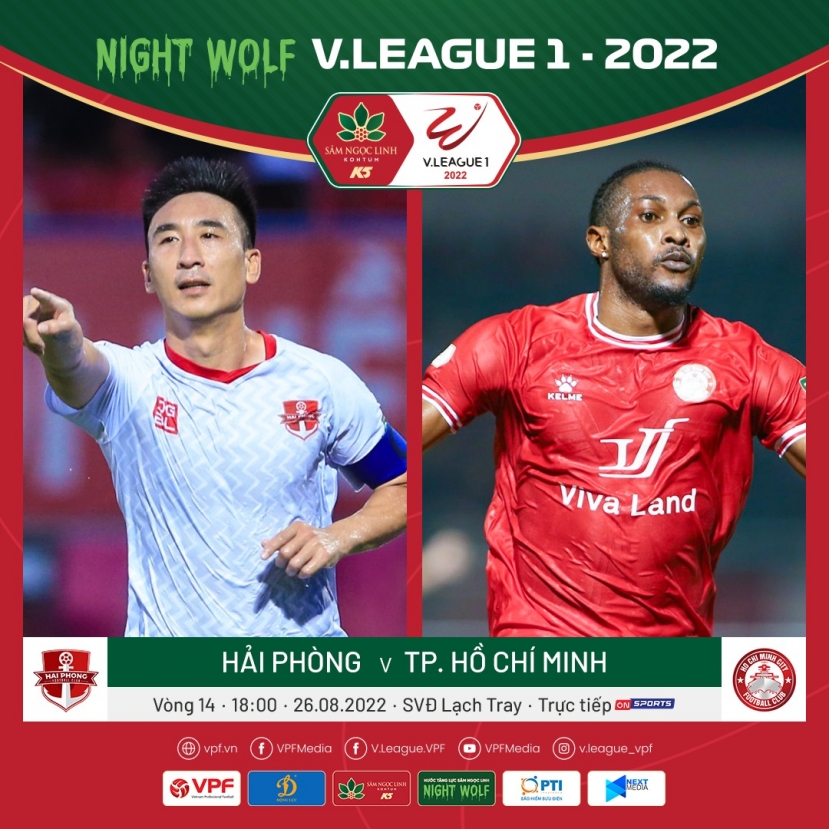 Trực tiếp Hải Phòng vs TP.HCM, link xem trực tiếp Hải Phòng vs TP.HCM:18h00 26/08/2022 Trực tiếp Hải Phòng vs TP.HCM, link xem trực tiếp Hải Phòng vs TP.HCM:18h00 26/08/2022