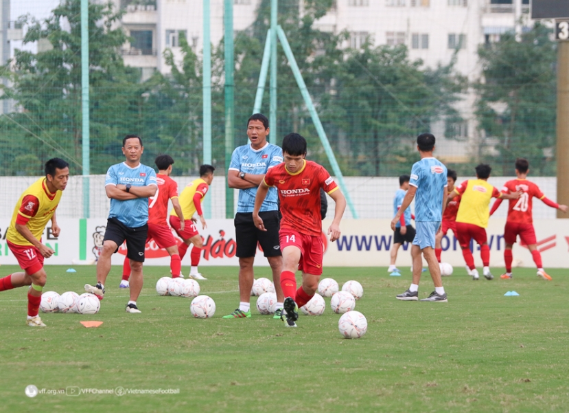 Hoàng Đức có thể tập luyện bình thường cùng đồng đội. Ảnh: VFF Hoàng Đức có thể tập luyện bình thường cùng đồng đội. Ảnh: VFF
