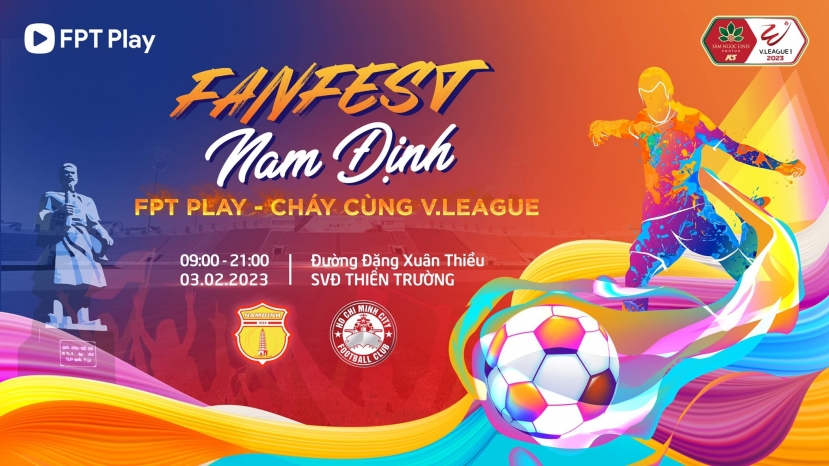 Sự kiện Fanfest Nam Định hâm nóng trận mở màn V-League 2023 - Ảnh 1 Sự kiện Fanfest Nam Định hâm nóng trận mở màn V-League 2023 - Ảnh 1