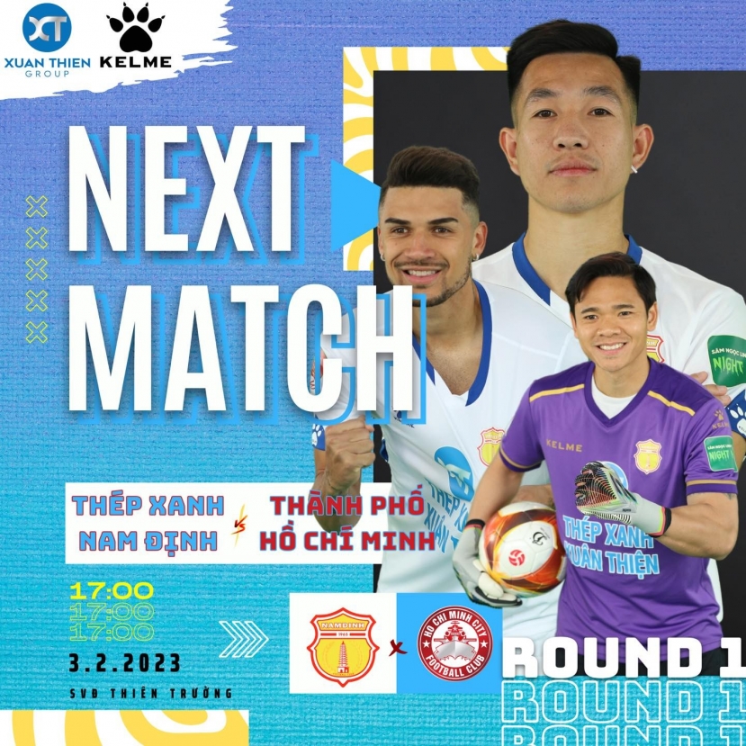 Link xem trực tiếp Nam Định vs TP.HCM, 17h00 03/02/2023, V-League 2023 - Ảnh 2 Link xem trực tiếp Nam Định vs TP.HCM, 17h00 03/02/2023, V-League 2023 - Ảnh 2