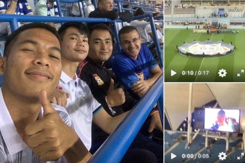 U22 Lào dự khán trận đấu của Ronaldo U22 Lào dự khán trận đấu của Ronaldo