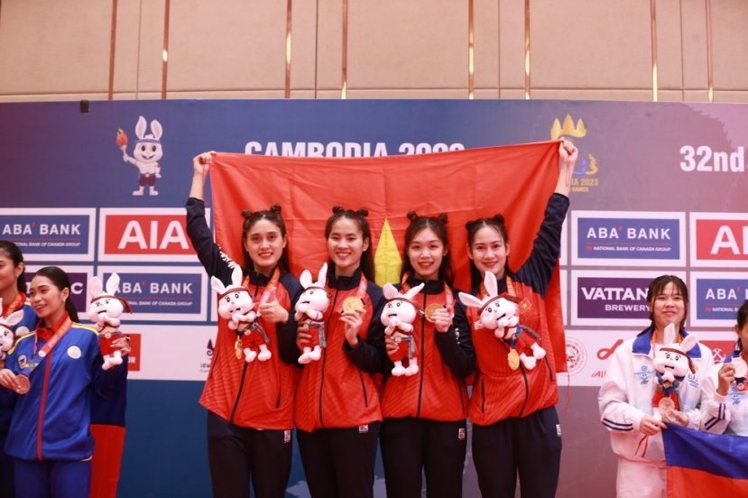Niềm hạnh phúc của các cô gái khi mang vinh quang về cho thể thao Việt Nam Niềm hạnh phúc của các cô gái khi mang vinh quang về cho thể thao Việt Nam