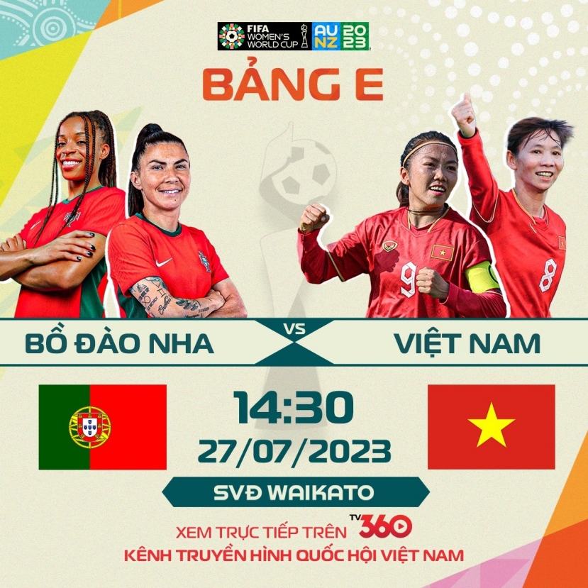 Xem trực tiếp tuyển nữ Việt Nam đấu tuyển nữ Bồ Đào Nha tại World Cup 2023 ở đâu, kênh nào? - Ảnh 2 Xem trực tiếp tuyển nữ Việt Nam đấu tuyển nữ Bồ Đào Nha tại World Cup 2023 ở đâu, kênh nào? - Ảnh 2