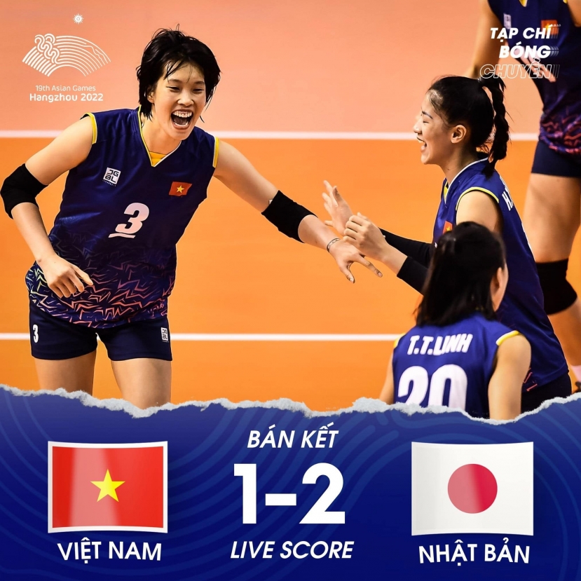 Tuyển bóng chuyền nữ Việt Nam dừng bước ở bán kết ASIAD 19 - Ảnh 3 Tuyển bóng chuyền nữ Việt Nam dừng bước ở bán kết ASIAD 19 - Ảnh 3