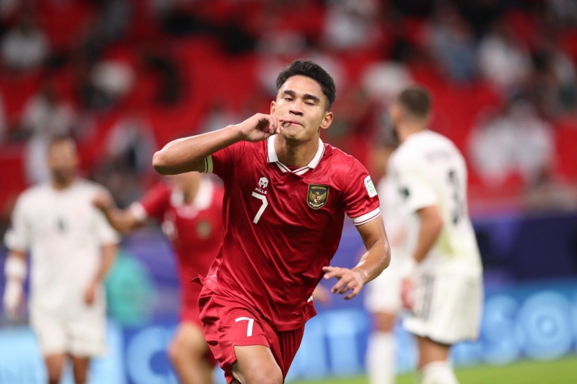 Marselino Ferdinan ghi bàn vào lưới Iraq ở trận ra quân Asian Cup 2023. Ảnh: Internet Marselino Ferdinan ghi bàn vào lưới Iraq ở trận ra quân Asian Cup 2023. Ảnh: Internet