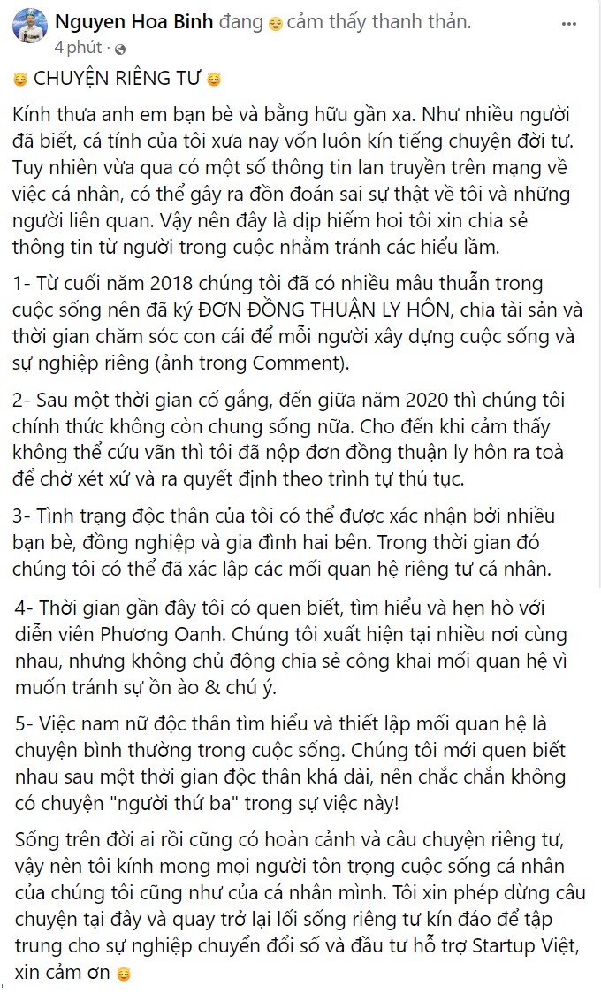 Chia sẻ của Shark Bình về chuyện riêng tư của mình. Chia sẻ của Shark Bình về chuyện riêng tư của mình.