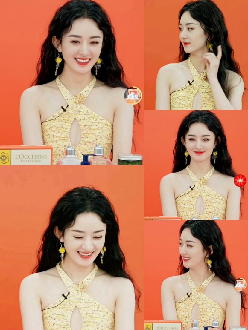 Loạt biểu cảm xinh xỉu của Triệu Lệ Dĩnh khi livestream bán hàng. Loạt biểu cảm xinh xỉu của Triệu Lệ Dĩnh khi livestream bán hàng.