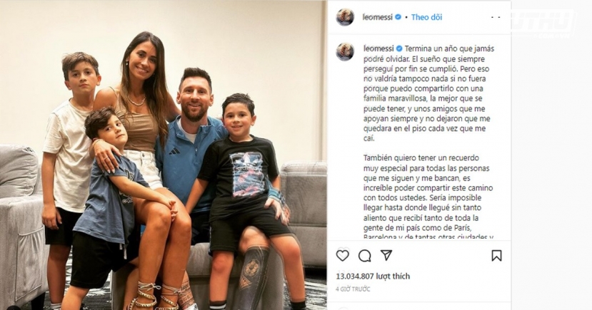 Messi gửi thông điệp đầy ý nghĩa ngay ngày đầu Năm mới 2023 - Ảnh 1 Messi gửi thông điệp đầy ý nghĩa ngay ngày đầu Năm mới 2023 - Ảnh 1