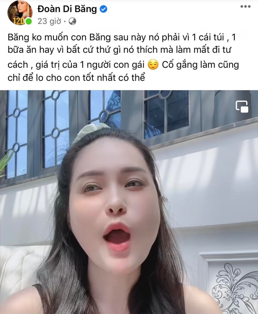 Đoàn Di Băng chia sẻ cách dạy con trên trang cá nhân. Ảnh chụp màn hình Đoàn Di Băng chia sẻ cách dạy con trên trang cá nhân. Ảnh chụp màn hình