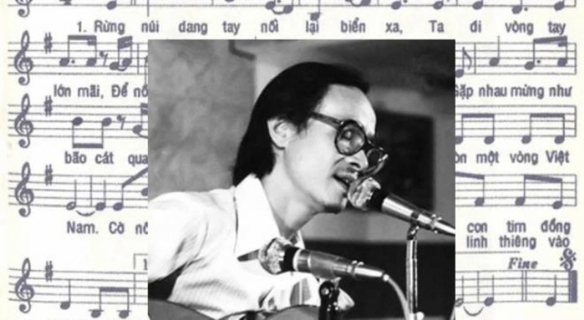Nhạc sĩ Trịnh Công Sơn đã hát chay ca khúc Nối Vòng Tay Lớn trên đài phát thanh Sài Gòn sau khi Dương Văn Minh tuyên bố đầu hàng. Nhạc sĩ Trịnh Công Sơn đã hát chay ca khúc Nối Vòng Tay Lớn trên đài phát thanh Sài Gòn sau khi Dương Văn Minh tuyên bố đầu hàng.