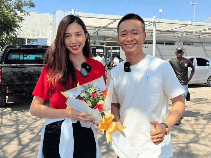 Sau chuyến đi từ thiện tại Châu Phi, Thùy Tiên liên tục được dân tình đẩy thuyền với Quang Linh Vlog. Ảnh: Internet Sau chuyến đi từ thiện tại Châu Phi, Thùy Tiên liên tục được dân tình đẩy thuyền với Quang Linh Vlog. Ảnh: Internet