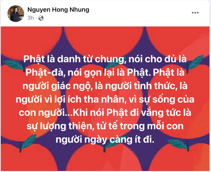 Phát ngôn 'đụng chạm' về lễ Vu Lan của bà xã Xuân Bắc lại khiến CĐM 'dậy sóng' - Ảnh 1 Phát ngôn 'đụng chạm' về lễ Vu Lan của bà xã Xuân Bắc lại khiến CĐM 'dậy sóng' - Ảnh 1