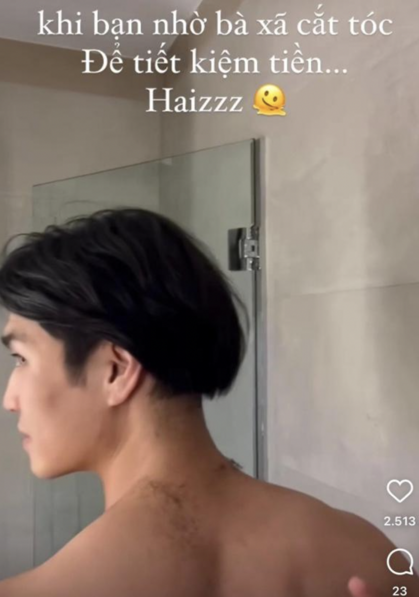 Hình ảnh mái tóc cười ra nước mắt của Huy Trần. Ảnh chụp màn hình Hình ảnh mái tóc cười ra nước mắt của Huy Trần. Ảnh chụp màn hình