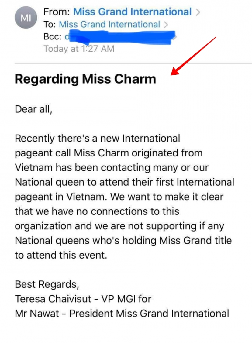 Ông Nawat bị đại diện Miss Charm 'vỗ mặt' sau 'tối hậu thư' của Chủ tịch MGI - Ảnh 1 Ông Nawat bị đại diện Miss Charm 'vỗ mặt' sau 'tối hậu thư' của Chủ tịch MGI - Ảnh 1