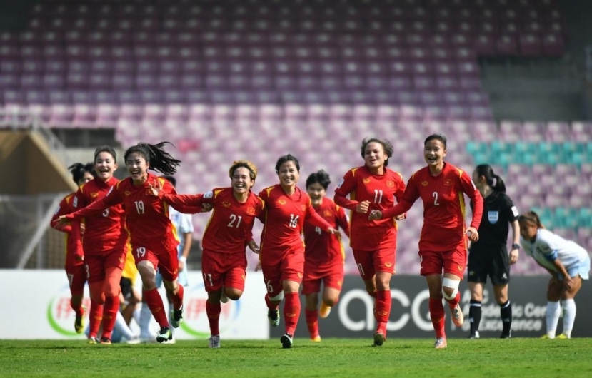 Nhưng sau tất cả, các cô gái vàng Việt Nam đã làm được, chính là lần đầu tiên dự World Cup. Ảnh: VFF Nhưng sau tất cả, các cô gái vàng Việt Nam đã làm được, chính là lần đầu tiên dự World Cup. Ảnh: VFF
