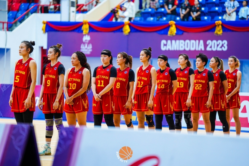 Đội tuyển bóng rổ Việt Nam khép lại hành trình SEA Games 32. Ảnh: Bóng rổ TV Đội tuyển bóng rổ Việt Nam khép lại hành trình SEA Games 32. Ảnh: Bóng rổ TV