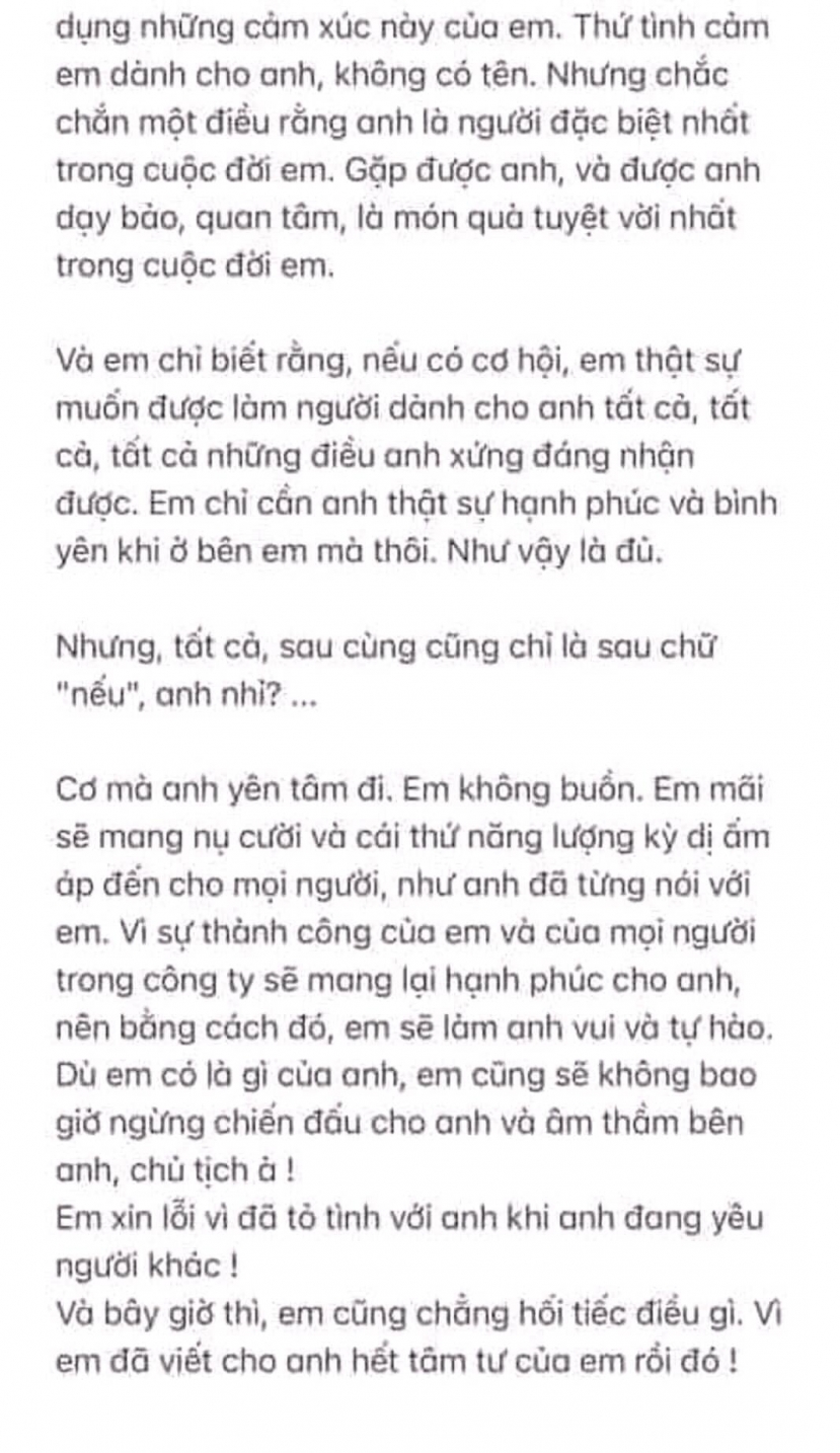 Nghi vấn bức email Hải Tú tỏ tình 'sếp' Tùng khi mới vào công ty: 'Thứ tình cảm em dành cho anh không có tên' - Ảnh 2 Nghi vấn bức email Hải Tú tỏ tình 'sếp' Tùng khi mới vào công ty: 'Thứ tình cảm em dành cho anh không có tên' - Ảnh 2
