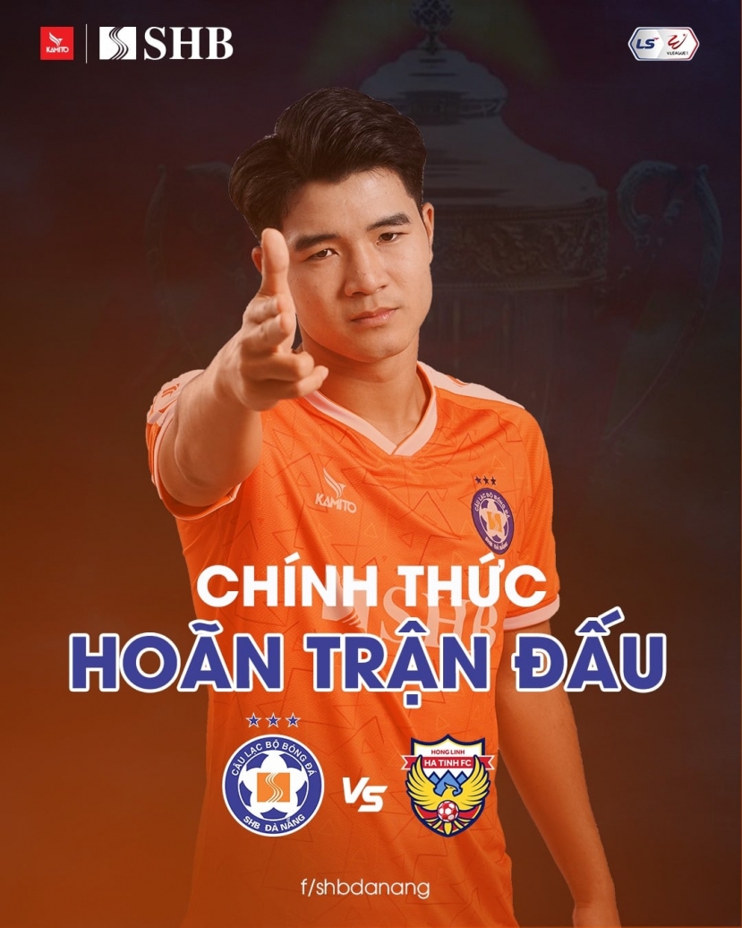 Trận đấu giữa SHB Đà Nẵng và Hồng Lĩnh Hà Tĩnh đã chính thức được hoãn lại. Trước đó trận đấu được dự kiến tổ chức vào 17h ngày 29/1. Ở vòng 2, SHB Đà Nẵng gặp Than Quảng Ninh hôm 24/1. Toàn đội đã được xét nghiệm sau trận đấu này và có kết quả âm tính Trận đấu giữa SHB Đà Nẵng và Hồng Lĩnh Hà Tĩnh đã chính thức được hoãn lại. Trước đó trận đấu được dự kiến tổ chức vào 17h ngày 29/1. Ở vòng 2, SHB Đà Nẵng gặp Than Quảng Ninh hôm 24/1. Toàn đội đã được xét nghiệm sau trận đấu này và có kết quả âm tính