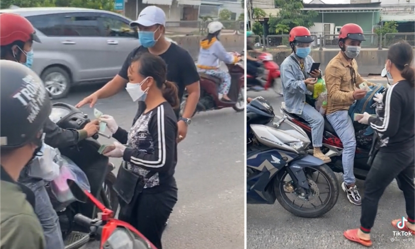 Người phụ nữ cầm xấp tiền 500.000 đồng phát cho người hồi hương về quê: 'Tôi ước có 5 tỷ để cho hết bà con' - Ảnh 4 Người phụ nữ cầm xấp tiền 500.000 đồng phát cho người hồi hương về quê: 'Tôi ước có 5 tỷ để cho hết bà con' - Ảnh 4