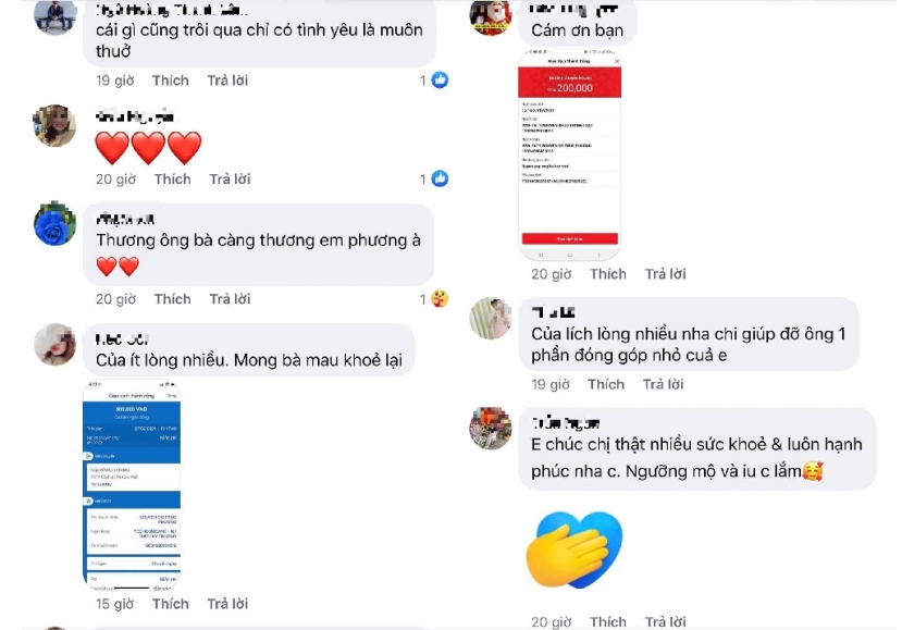 Cộng đồng mạng chia sẻ với hoàn cảnh của cụ ông. Ảnh chụp màn hình Cộng đồng mạng chia sẻ với hoàn cảnh của cụ ông. Ảnh chụp màn hình
