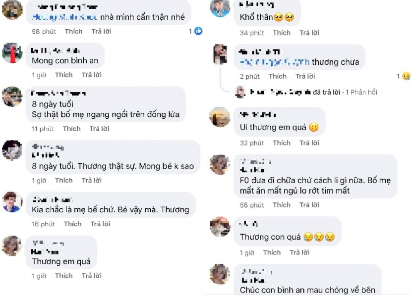 Bé 8 ngày tuổi là F0, nằm lọt thỏm trong vòng tay bà ngoại đi cách ly - Ảnh 2 Bé 8 ngày tuổi là F0, nằm lọt thỏm trong vòng tay bà ngoại đi cách ly - Ảnh 2