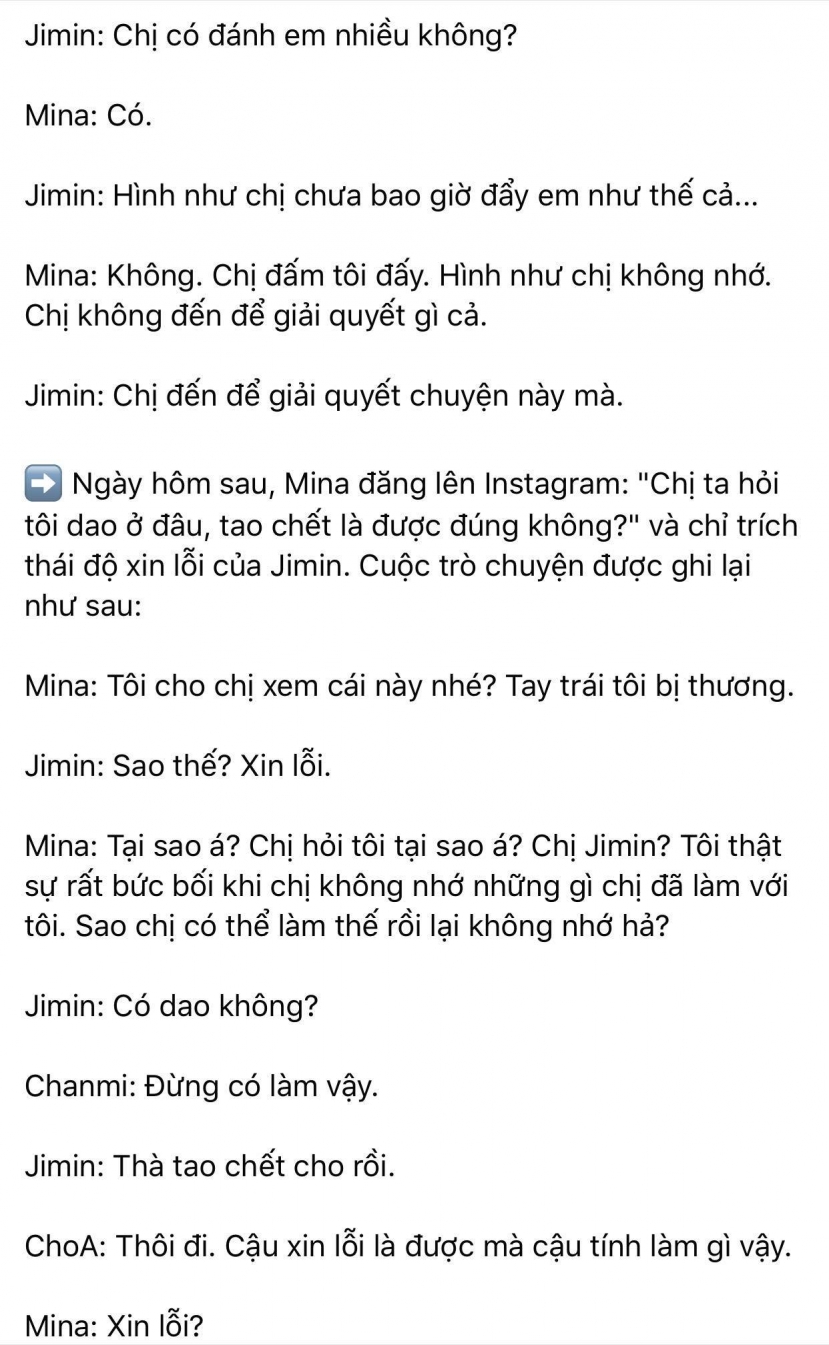 Dispatch khui toàn bộ hội thoại trong buổi gặp mặt AOA: Mina trở thành kẻ cố chấp thích đóng vai nạn nhân - Ảnh 4 Dispatch khui toàn bộ hội thoại trong buổi gặp mặt AOA: Mina trở thành kẻ cố chấp thích đóng vai nạn nhân - Ảnh 4