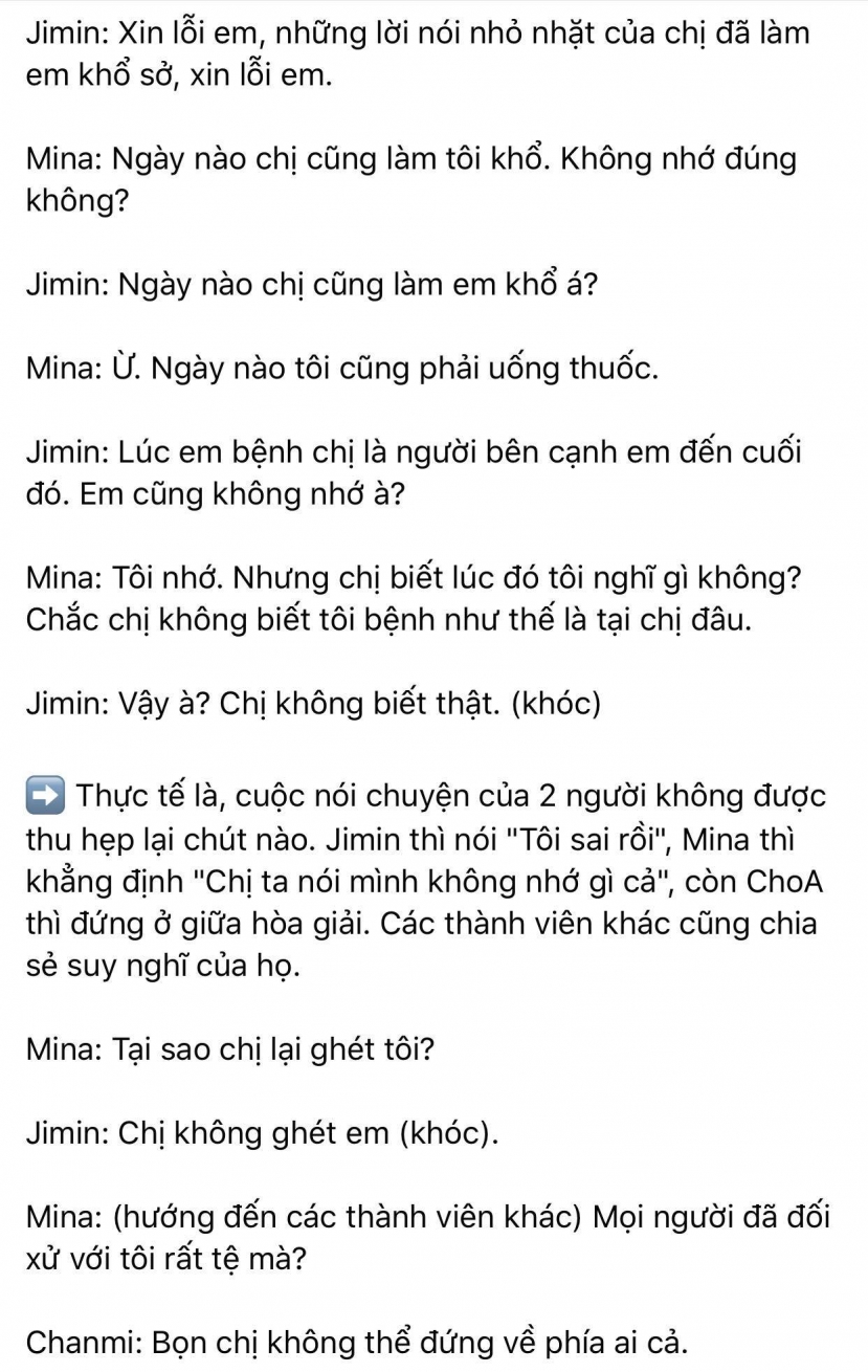 Dispatch khui toàn bộ hội thoại trong buổi gặp mặt AOA: Mina trở thành kẻ cố chấp thích đóng vai nạn nhân - Ảnh 7 Dispatch khui toàn bộ hội thoại trong buổi gặp mặt AOA: Mina trở thành kẻ cố chấp thích đóng vai nạn nhân - Ảnh 7